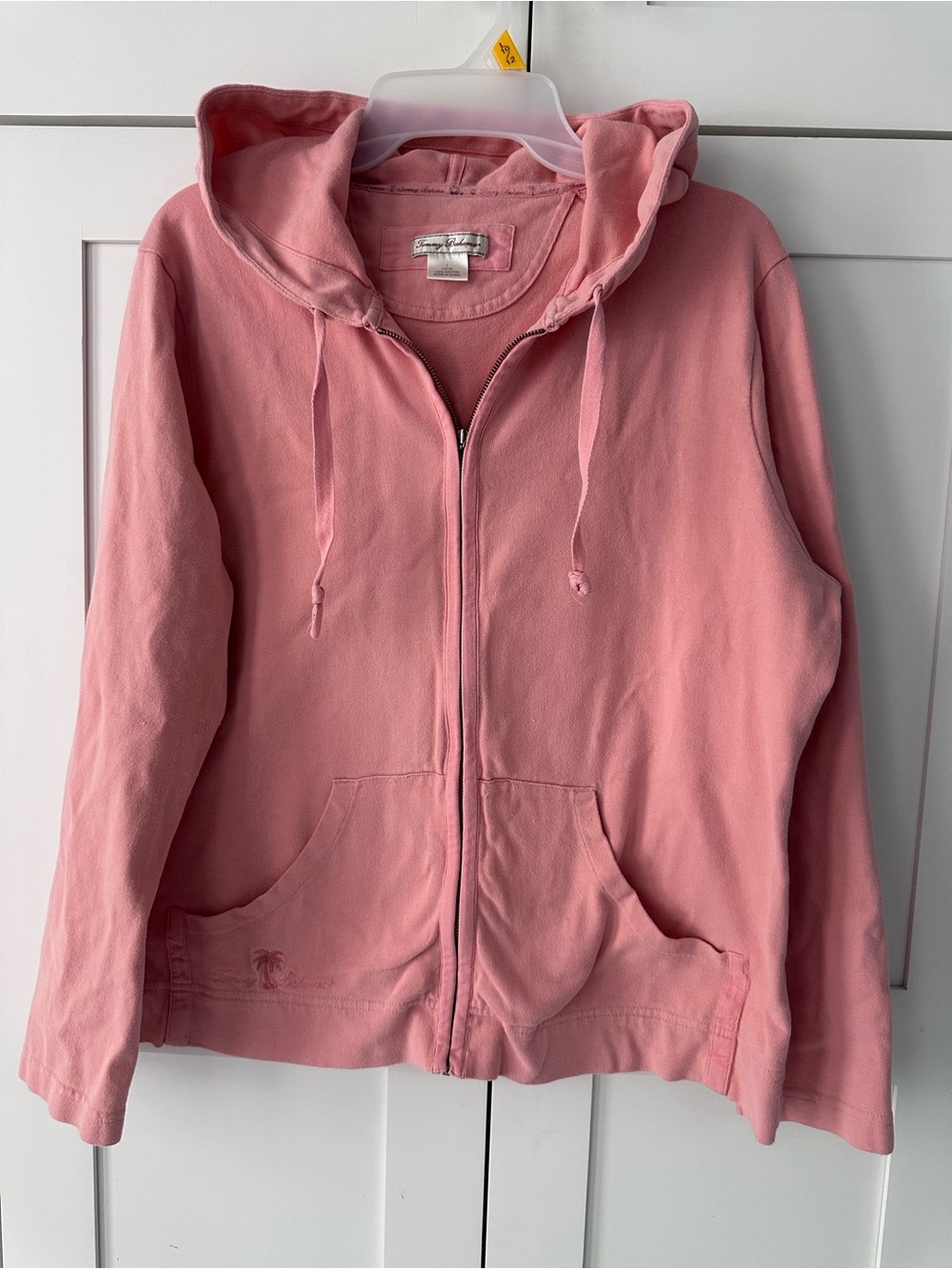 Tommy Bahama Women's Pink Zip-Front Utility Hoodie Jacket
